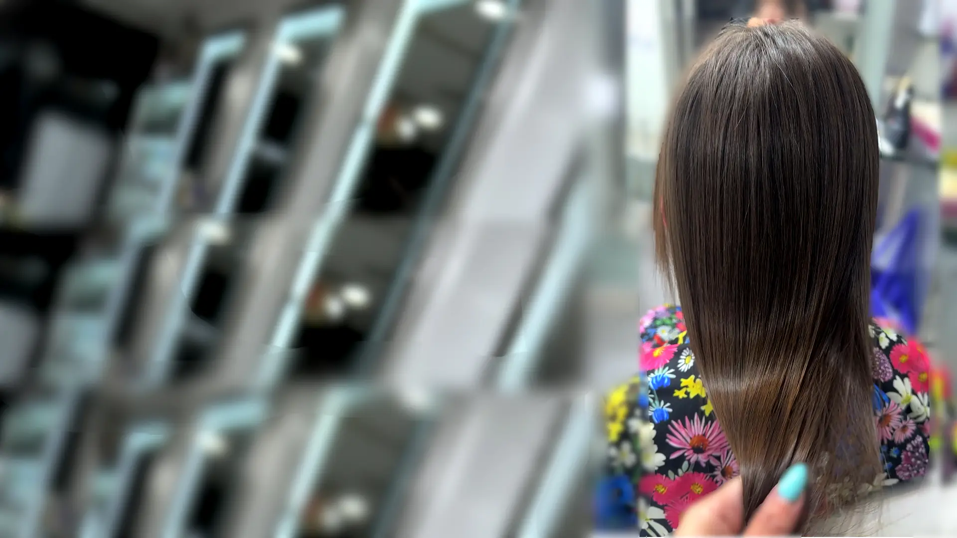 Smooth, shiny straight hair result after a keratin treatment at Style By Susanna in Brighton Beach, Brooklyn